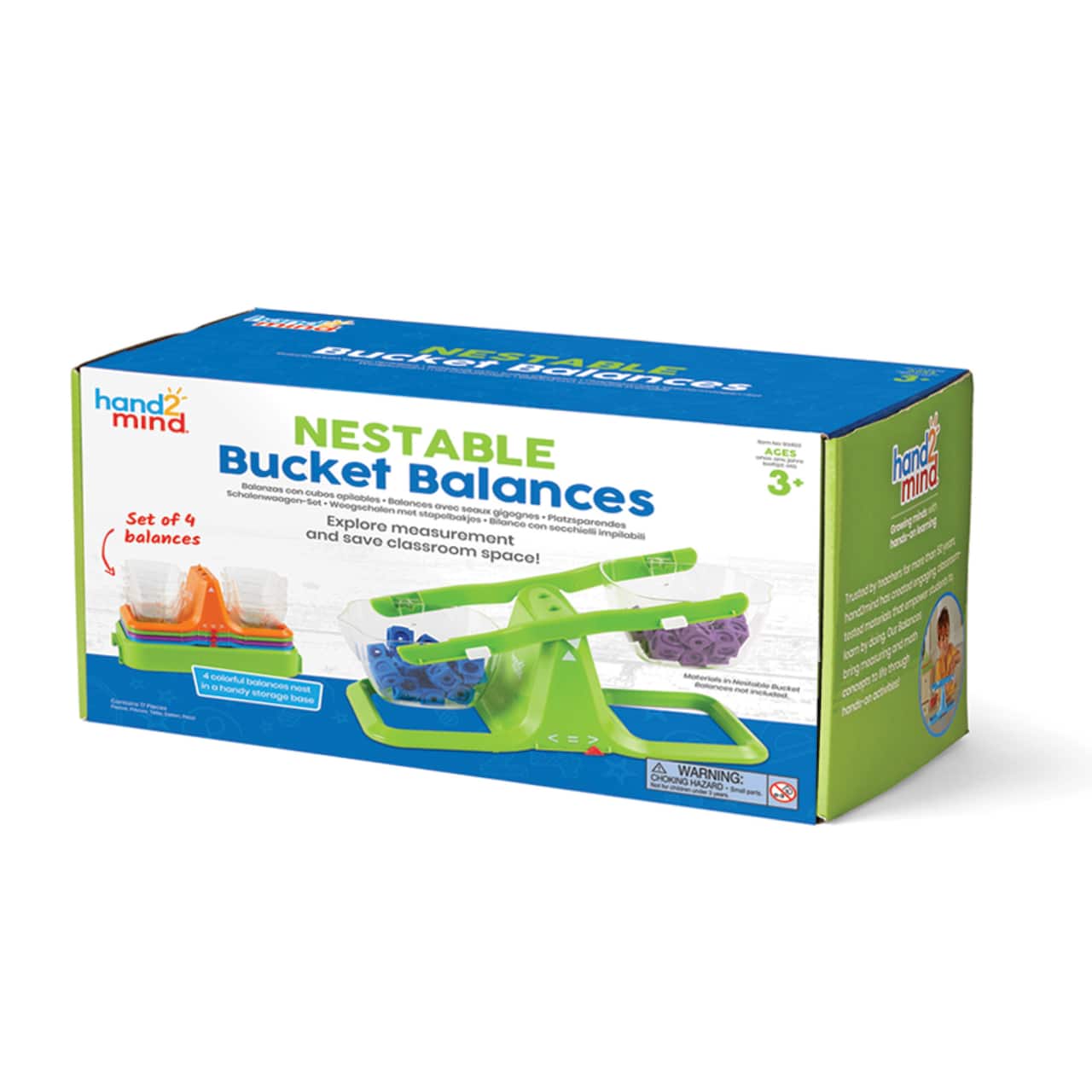 Hand2mind® Nestable Bucket Balances, 4ct.